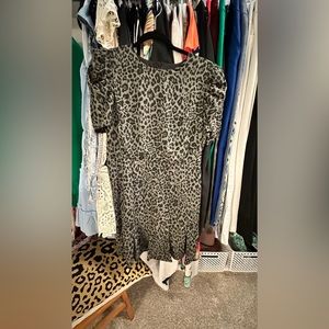 Express leopard print dress. 🌳🌳army green.
